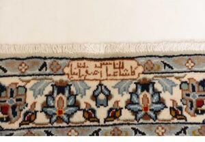 Tappeto Kashan Floreale Avorio Blu 310x442 Cm