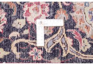 Tappeto Kashan Medaglione Floreale Blu Avorio 296x395 Cm