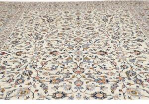 Tappeto Kashan Floreale Avorio Blu 310x442 Cm