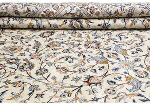 Tappeto Kashan Floreale Avorio Blu 310x442 Cm