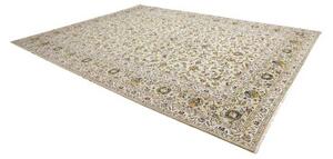 Tappeto Kashan Floreale Verde Chiaro Avorio 310x412 Cm