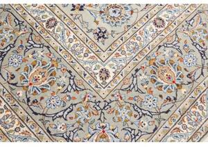 Tappeto Kashan Floreale Avorio Blu Scuro 305x425 Cm