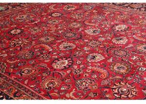 Tappeto Mashad Floreale Rosso Blu Scuro 303x383 Cm