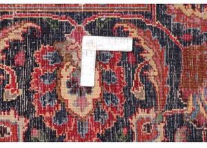 Tappeto Mashad Floreale Rosso Blu Scuro 303x383 Cm