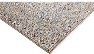 Tappeto Kashan Medaglione Floreale Azzurro Avorio 300x410 Cm
