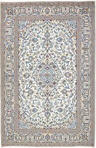 Tappeto Kashan Medaglione Floreale Avorio Blu 200x303 Cm