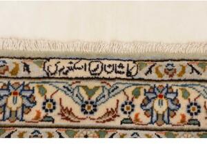 Tappeto Kashan Floreale Avorio Blu Scuro 305x425 Cm