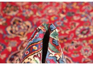 Tappeto Mashad Medaglione Floreale Rosso Blu Scuro 203x293 Cm