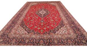 Tappeto Ardakan Medaglione Floreale Rosso Blu Scuro 300x452 Cm