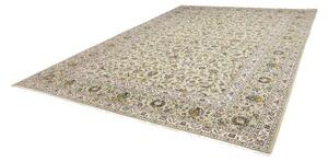 Tappeto Kashan Floreale Verde Chiaro Avorio 310x412 Cm