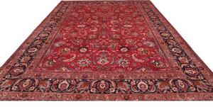 Tappeto Mashad Floreale Rosso Blu Scuro 303x383 Cm