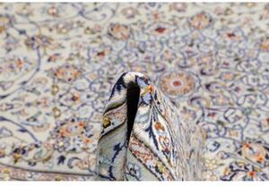 Tappeto Kashan Medaglione Floreale Azzurro Avorio 300x410 Cm