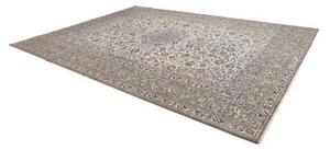 Tappeto Kashan Medaglione Floreale Azzurro Avorio 300x410 Cm