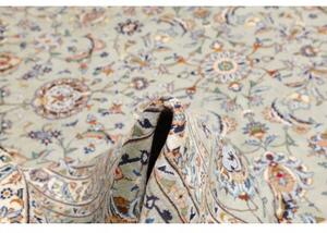 Tappeto Kashan Floreale Avorio Blu Scuro 305x425 Cm