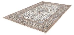 Tappeto Kashan Medaglione Floreale Avorio Blu 200x303 Cm