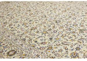 Tappeto Kashan Floreale Verde Chiaro Avorio 310x412 Cm