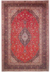 Tappeto Ardakan Medaglione Floreale Rosso Blu Scuro 300x452 Cm