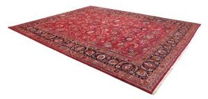 Tappeto Mashad Floreale Rosso Blu Scuro 303x383 Cm