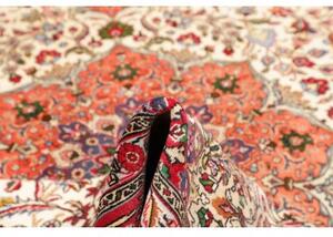 Tappeto Tabriz Medaglione Floreale Avorio Rosso 253x344 Cm
