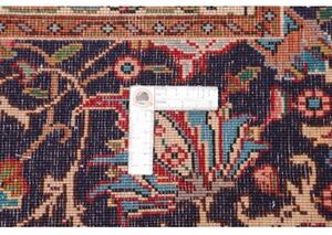 Tappeto Tabriz Medaglione Floreale Rosso Blu Scuro 253x360 Cm