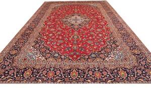 Tappeto Ardakan Medaglione Floreale Rosso Blu Scuro 300x425 Cm