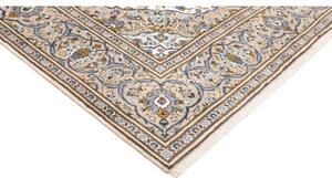Tappeto Kashan Medaglione Floreale Avorio Blu 200x302 Cm