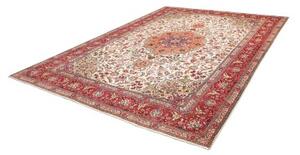 Tappeto Tabriz Medaglione Floreale Avorio Rosso 253x344 Cm
