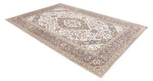 Tappeto Kashan Medaglione Floreale Avorio Blu 200x290 Cm