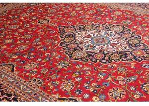 Tappeto Ardakan Medaglione Floreale Rosso Blu Scuro 300x425 Cm