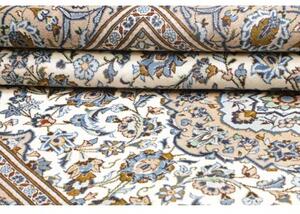 Tappeto Kashan Medaglione Floreale Avorio Blu 200x302 Cm
