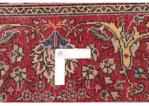 Tappeto Tabriz Medaglione Floreale Avorio Rosso 253x344 Cm