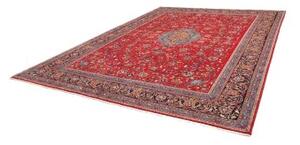 Tappeto Sarough Medaglione Floreale Rosso Blu 300x400 Cm
