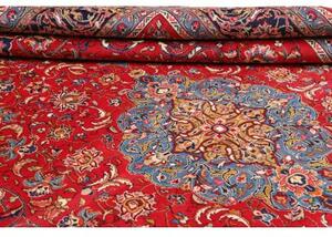 Tappeto Sarough Medaglione Floreale Rosso Blu 300x400 Cm
