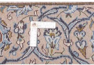 Tappeto Kashan Medaglione Floreale Avorio Blu 200x302 Cm