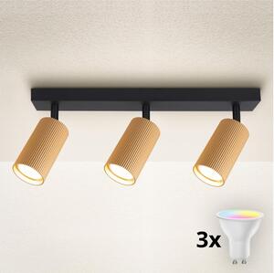 Brilagi - Faretto LED RGBW dimmerabile SELE MODERN 3xGU10/4,8W/230V oro