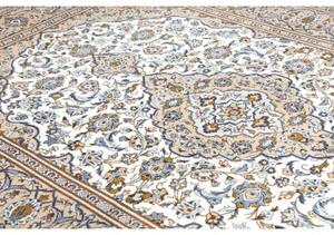 Tappeto Kashan Medaglione Floreale Avorio Blu 200x302 Cm