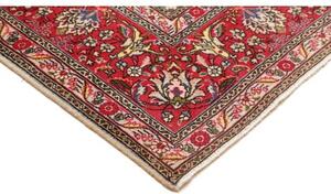 Tappeto Tabriz Medaglione Floreale Avorio Rosso 253x344 Cm