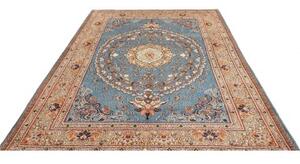 Tappeto Moud Medaglione Floreale Azzurro Beige 204x292 Cm