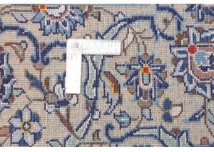 Tappeto Kashan Medaglione Floreale Avorio Blu 297x402 Cm