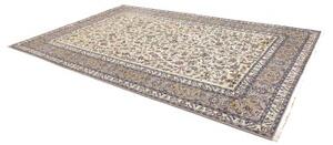 Tappeto Kashan Floreale Avorio Blu 232x353 Cm