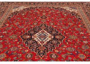 Tappeto Ardakan Medaglione Floreale Rosso Blu Scuro 276x407 Cm