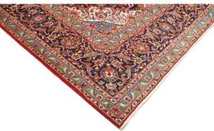 Tappeto Ardakan Medaglione Floreale Rosso Blu Scuro 276x407 Cm