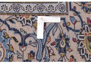 Tappeto Kashan Medaglione Floreale Avorio Blu 302x407 Cm