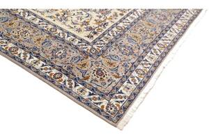 Tappeto Kashan Floreale Avorio Blu 232x353 Cm