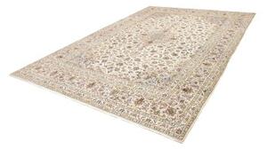 Tappeto Kashan Medaglione Floreale Avorio Blu 252x355 Cm