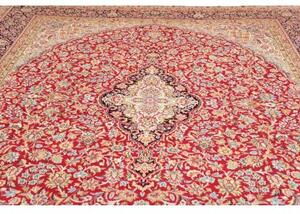 Tappeto Ardakan Medaglione Floreale Rosso Blu Scuro 273x387 Cm