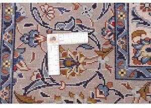 Tappeto Kashan Floreale Avorio Blu 232x353 Cm