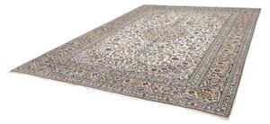 Tappeto Kashan Medaglione Floreale Avorio Blu 302x407 Cm