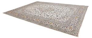 Tappeto Kashan Medaglione Floreale Avorio Blu 302x407 Cm