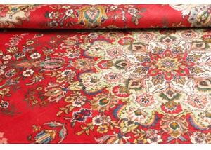 Tappeto Tabriz Medaglione Floreale Rosso Avorio 220x317 Cm